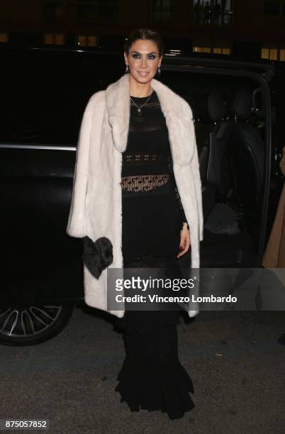 Melissa Satta attends the Stroili Christmas Party on November 16, 2017 in Milan, Italy.