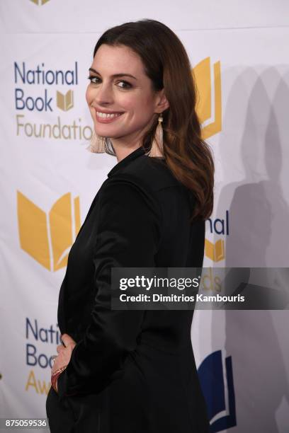 Anne Hathaway attends the 68th National Book Awards at Cipriani Wall Street on November 15, 2017 in New York City.