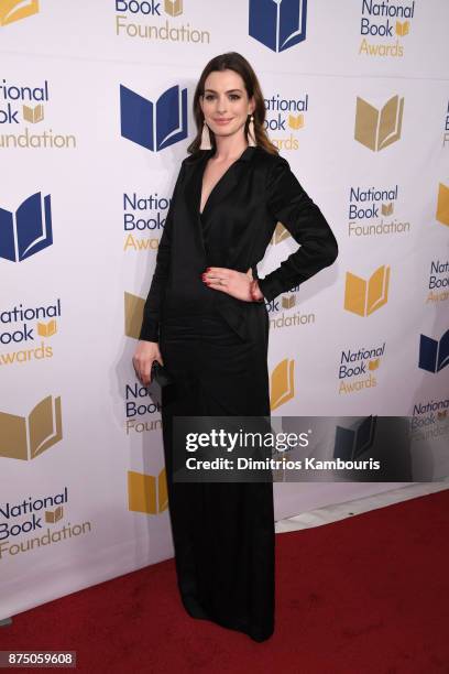 Anne Hathaway attends the 68th National Book Awards at Cipriani Wall Street on November 15, 2017 in New York City.