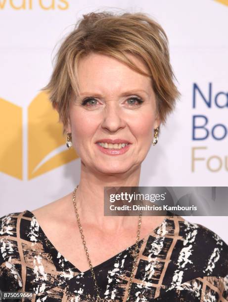 Cynthia Nixon attends the 68th National Book Awards at Cipriani Wall Street on November 15, 2017 in New York City.