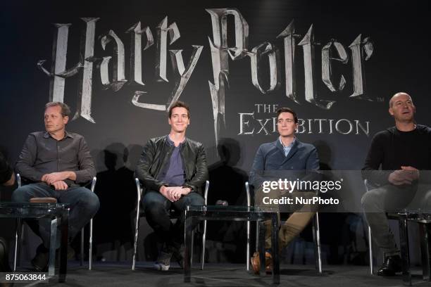 James and Oliver Phelps attend the 'HARRY POTTER: THE EXHIBITION' photocall at IFEMA in Madrid on Nov 16, 2017