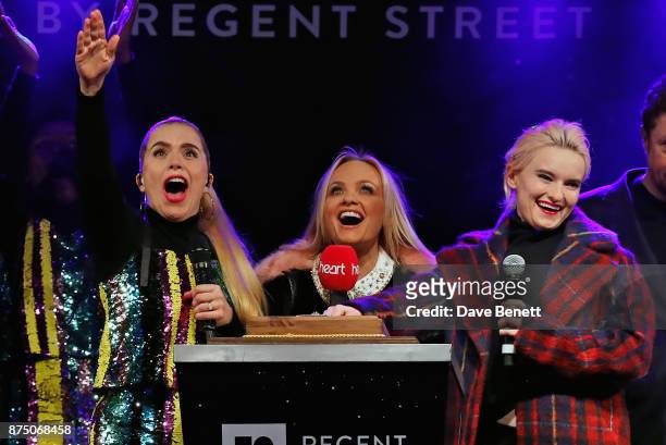 Paloma Faith, Emma Bunton, Grace Chatto, Michael Ball and Alfie Boe attend the Regent Street Christmas Lights switch on event with Heart FM on...