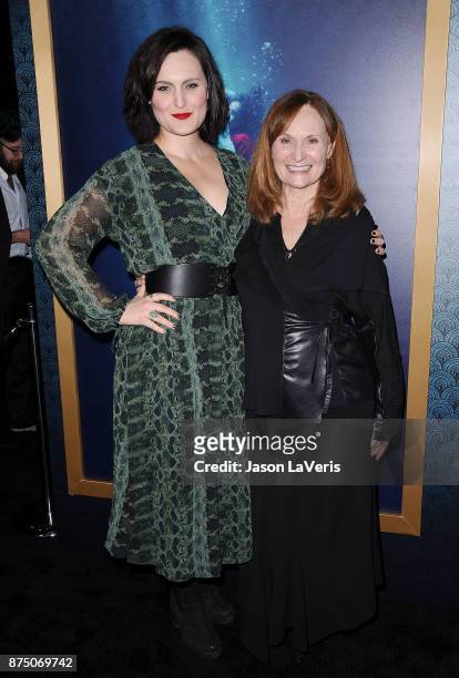 Actresses Mary Chieffo and Beth Grant attend the premiere of "The Shape of Water" at the Academy of Motion Picture Arts and Sciences on November 15,...