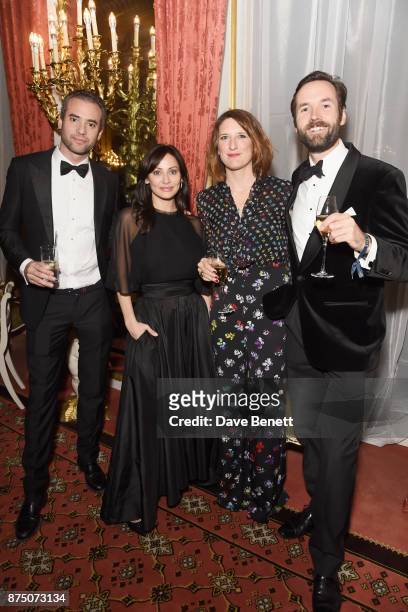 Matt Field, Natalie Imbruglia, Essie North and Ed Taylor attend The Dream Ball at Lancaster House on November 16, 2017 in London, England. An evening...