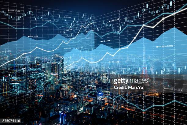 背景株式市場と金融経済 - interest ストックフォトと画像