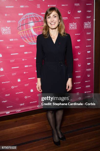 Julie Gayet attends the Paris Courts Devant : Opening Ceremony at Bibliotheque Nationale de France on November 16, 2017 in Paris, France.