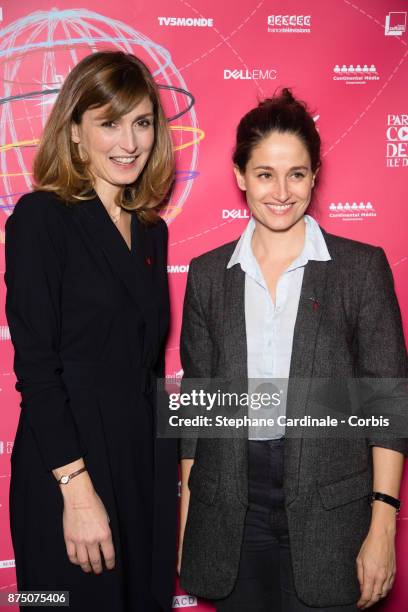 Julie Gayet and Marie Gillain attend the Paris Courts Devant : Opening Ceremony at Bibliotheque Nationale de France on November 16, 2017 in Paris,...