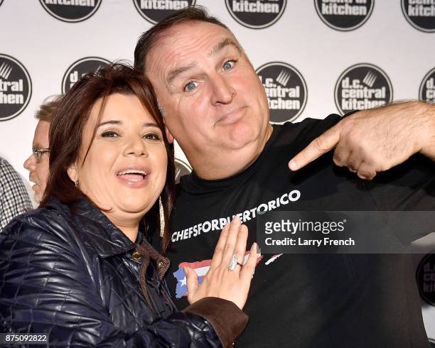 Journalist Ana Navarro and Chef Jose Andres at the DC Central Kitchen's Capital Food Fight on November 16, 2017 at the Ronald Reagan Building in...