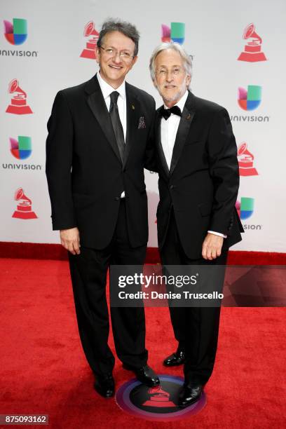 President/CEO of The Latin Recording Academy Gabriel Abaroa and Recording Academy President/CEO Neil Portnow attend the 18th Annual Latin Grammy...
