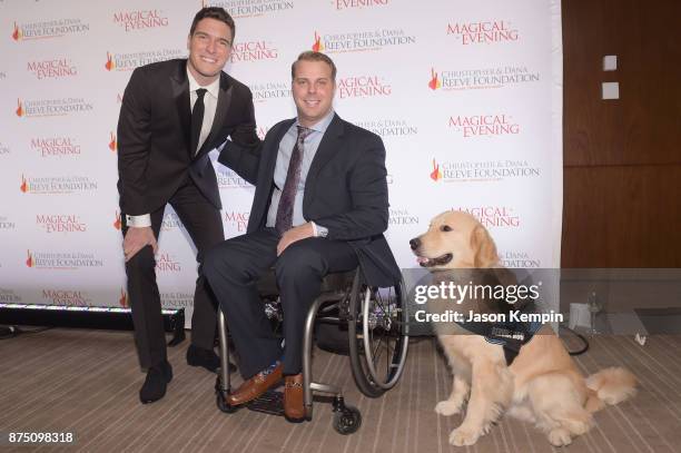 William Reeve, Rob Summers, and service dog Bear attend "A Magical Evening" Gala hosted by The Christopher & Dana Reeve Foundation a at Conrad Hotel...