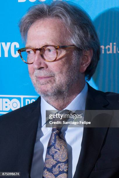 Eric Clapton attends the NYC Closing Night Screening of "Eric Clapton: Life In 12 Bars" at SVA Theatre on November 16, 2017 in New York City.