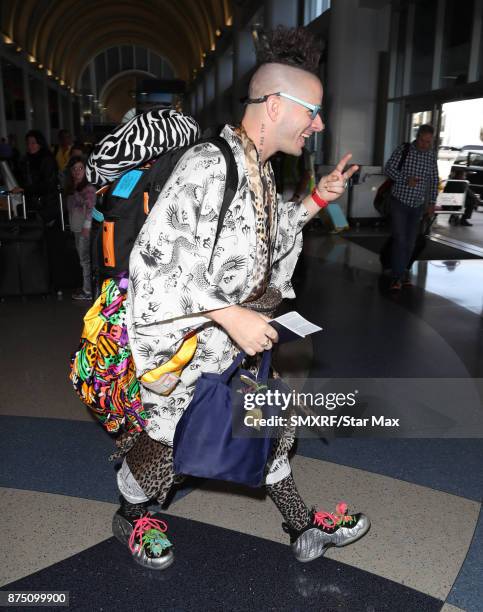 Musician Cole Whittle of 'DNCE' is seen on November 16, 2017 in Los Angeles, CA.