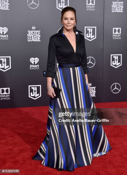 Actress Diane Lane arrives at the premiere of Warner Bros. Pictures' 'Justice League' at Dolby Theatre on November 13, 2017 in Hollywood, California.