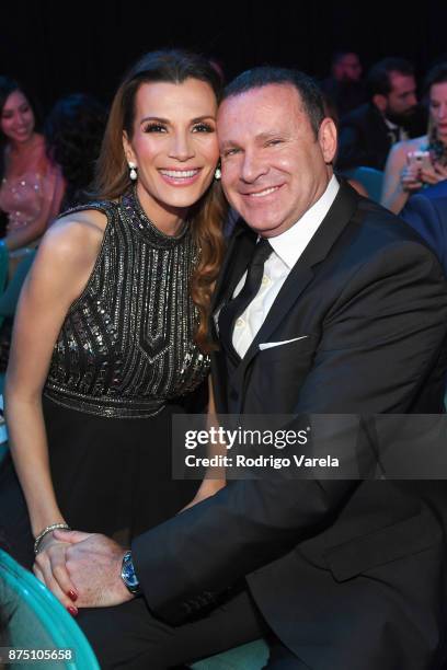 Cristina Bernal and Alan Tacher attend The 18th Annual Latin Grammy Awards at MGM Grand Garden Arena on November 16, 2017 in Las Vegas, Nevada.