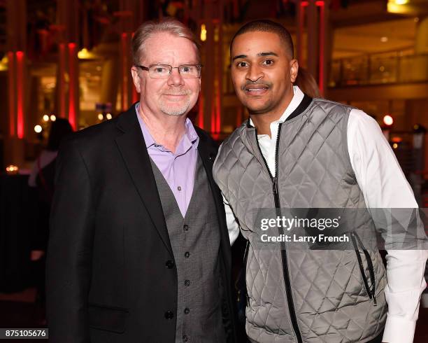 Michael F. Curtin, Jr., CEO of DC Central Kitchen, and Chef Joseph "JJ" Johnson at DC Central Kitchen's Capital Food Fight on November 16, 2017 at...