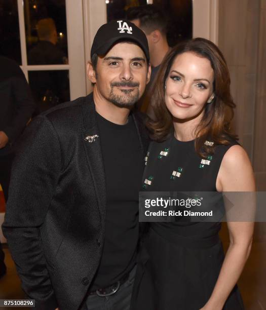 Singer-songwriter Brad Paisley and actress Kimberly Williams-Paisley attend ACM Lifting Lives featuring Little Big Town hosted and underwritten by...