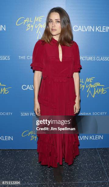 Actress Megan Boone attends the screening of Sony Pictures Classics' "Call Me By Your Name" hosted by Calvin Klein and The Cinema Society at Museum...