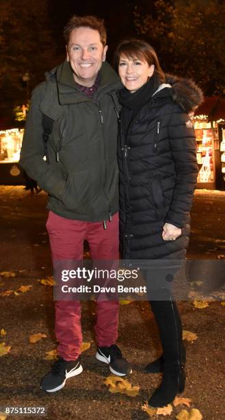 Brian Conley and Anne-Marie Conley attend the VIP launch of Hyde Park Winter Wonderland 2017 on November 16, 2017 in London, England.