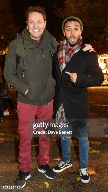 Brian Conley and Aston Merrygold attend the VIP launch of Hyde Park Winter Wonderland 2017 on November 16, 2017 in London, England.