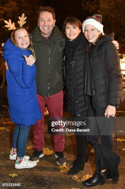 Lucy Conley, Brian Conley, Anne-Marie Conley and Amy Conley attend the VIP launch of Hyde Park Winter Wonderland 2017 on November 16, 2017 in London,...