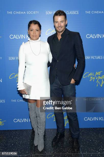 Keytt Lundqvist and model Alex Lundqvist attend The Cinema Society screening of Sony Pictures Classics' "Call Me By Your Name" at Museum of Modern...