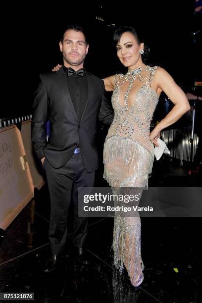 Marco de la O and Maribel Guardia attend The 18th Annual Latin Grammy Awards at MGM Grand Garden Arena on November 16, 2017 in Las Vegas, Nevada.