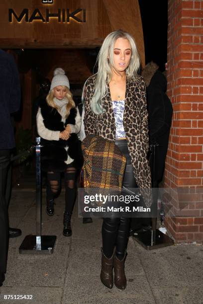 Nicola Hughes at Mahiki Kensington on November 16, 2017 in London, England.