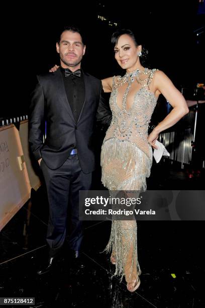 Marco de la O and Maribel Guardia attend The 18th Annual Latin Grammy Awards at MGM Grand Garden Arena on November 16, 2017 in Las Vegas, Nevada.