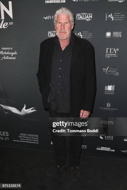 Ron Perlman attends the Cinema Italian Style '17 Opening Night Gala Premiere Of "A Ciambra" at the Egyptian Theatre on November 16, 2017 in...