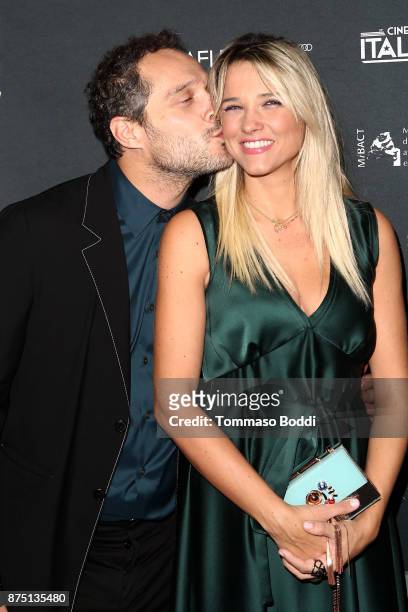 Claudio Santamaria and Francesca Barra attend the Cinema Italian Style '17 Opening Night Gala Premiere Of "A Ciambra" at the Egyptian Theatre on...