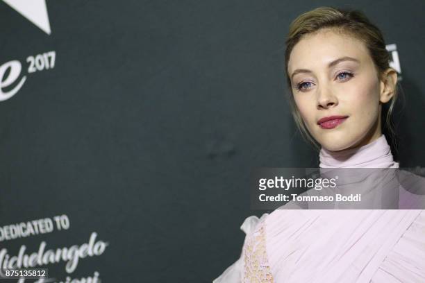 Sarah Gadon attends the Cinema Italian Style '17 Opening Night Gala Premiere Of "A Ciambra" at the Egyptian Theatre on November 16, 2017 in...