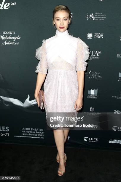 Sarah Gadon attends the Cinema Italian Style '17 Opening Night Gala Premiere Of "A Ciambra" at the Egyptian Theatre on November 16, 2017 in...