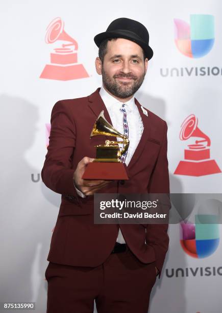 Eduardo Cabra poses in the press room during The 18th Annual Latin Grammy Awards at MGM Grand Garden Arena on November 16, 2017 in Las Vegas, Nevada.