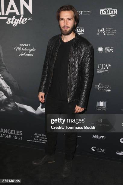 Guy Burnet attends the Cinema Italian Style '17 Opening Night Gala Premiere Of "A Ciambra" at the Egyptian Theatre on November 16, 2017 in Hollywood,...