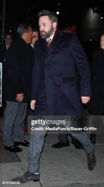 Ben Affleck is seen on November 16, 2017 in New York City.
