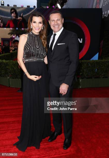 Cristina Bernal and Alan Tacher attend The 18th Annual Latin Grammy Awards at MGM Grand Garden Arena on November 16, 2017 in Las Vegas, Nevada.