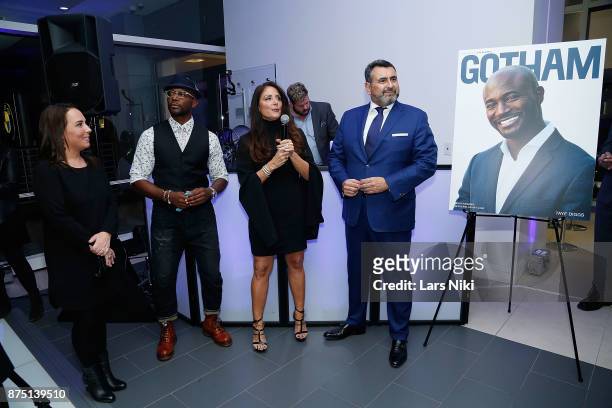 Samantha Yanks, actor Taye Diggs, Gotham Magazine publisher Lynn Scotti Kassar and Arturo Pineiro attend the Gotham Men's Issue Celebration at the...