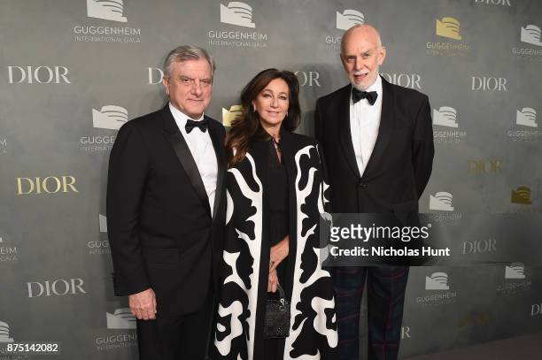 Sidney Toledano, Katia Toledano and Richard Armstrong attend the 2017 Guggenheim International Gala made possible by Dior on November 16, 2017 in New...