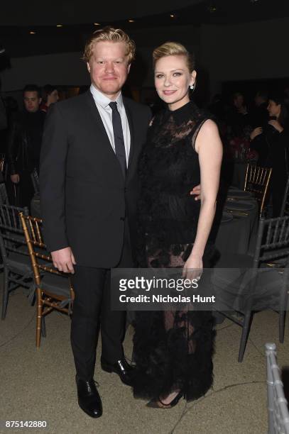 Jesse Plemons and Kirsten Dunst attend the 2017 Guggenheim International Gala made possible by Dior on November 16, 2017 in New York City.