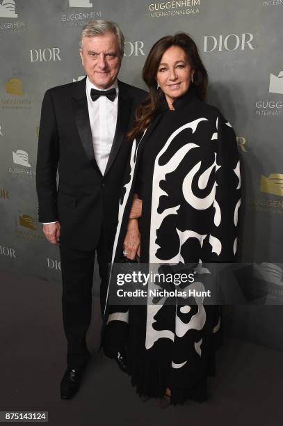 Sidney and Katia Toledano attend the 2017 Guggenheim International Gala made possible by Dior on November 16, 2017 in New York City.