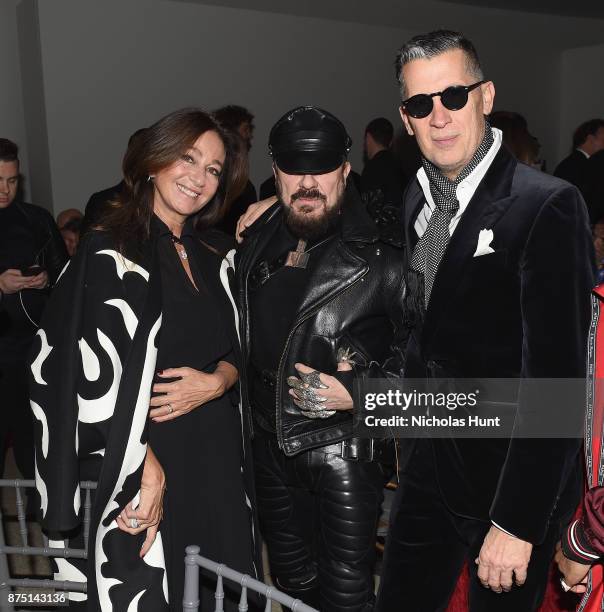 Katia Toledano, Peter Marino and Stefano Tonchi attend the 2017 Guggenheim International Gala made possible by Dior on November 16, 2017 in New York...