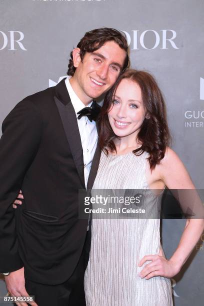 Josh Elkes and Rachel Hack attends the 2017 Guggenheim International Gala on November 16, 2017 in New York City.