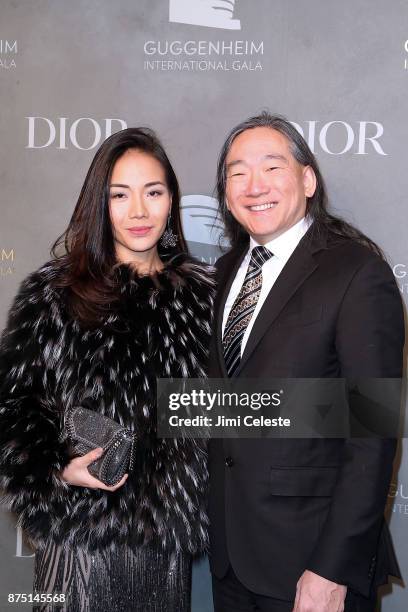 May Jung and Edward Jung attend the 2017 Guggenheim International Gala on November 16, 2017 in New York City.