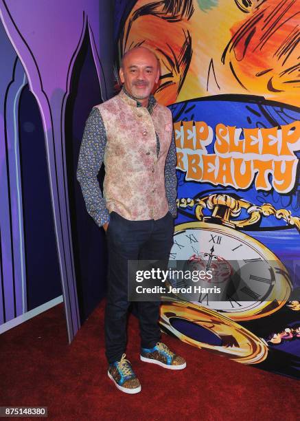 Christian Louboutin attends Christian Louboutin and Sabyasachi Unveil Capsule Collection at Just One Eye on November 16, 2017 in Los Angeles,...