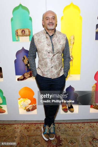 Christian Louboutin attends Christian Louboutin and Sabyasachi Unveil Capsule Collection at Just One Eye on November 16, 2017 in Los Angeles,...