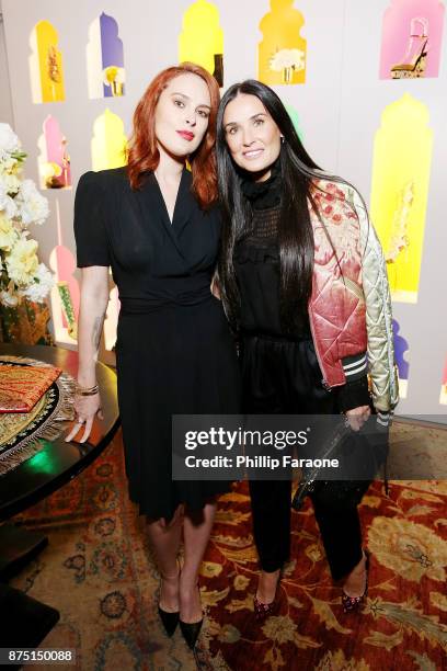Rumer Willis and Demi Moore attend Christian Louboutin and Sabyasachi Unveil Capsule Collection at Just One Eye on November 16, 2017 in Los Angeles,...