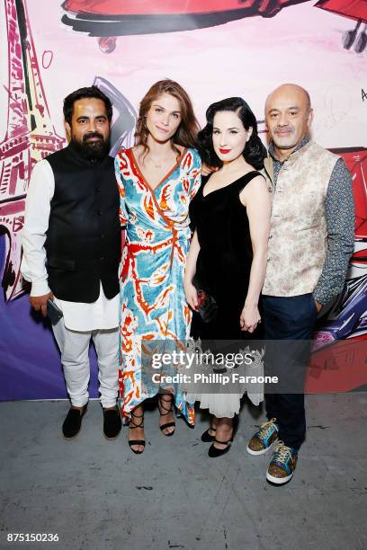 Sabyasachi, Elisa Sednaoui, Dita Von Teese and Christian Louboutin attend Christian Louboutin and Sabyasachi Unveil Capsule Collection at Just One...