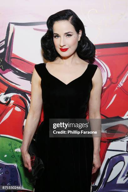 Dita Von Teese attends Christian Louboutin and Sabyasachi Unveil Capsule Collection at Just One Eye on November 16, 2017 in Los Angeles, California.