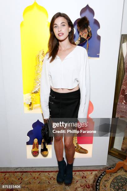 Rainey Qualley attends Christian Louboutin and Sabyasachi Unveil Capsule Collection at Just One Eye on November 16, 2017 in Los Angeles, California.