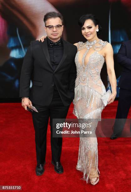 Marco Chacon and Maribel Guardia attend The 18th Annual Latin Grammy Awards at MGM Grand Garden Arena on November 16, 2017 in Las Vegas, Nevada.
